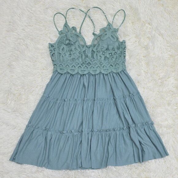 Zenana Outfitters Dresses & Skirts - Zenana Outfitters Blue Green Tiered Sundress
